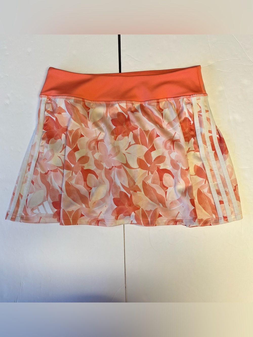 adidas Women's Athletic Skort Coral White Pockets Golf Tennis Pickleball Small